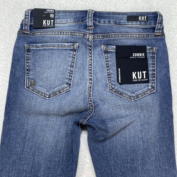 Kut from the Kloth Connie Ankle Skinny Womens 00 Denim Blue Jeans 25x26 NWT - Picture 5 of 16